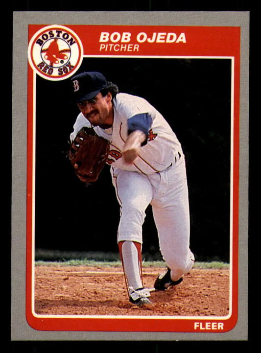 1985 Fleer #166 Bob Ojeda EX Excellent Boston Red Sox Baseball Card - Baseball Card Single