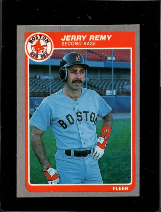 1985 Fleer #167 Jerry Remy EX Excellent Boston Red Sox Baseball Card - Baseball Card Single