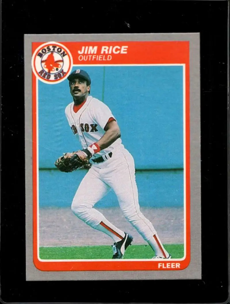 1985 Fleer #168 Jim Rice EX Excellent Boston Red Sox Baseball Card - Baseball Card Single