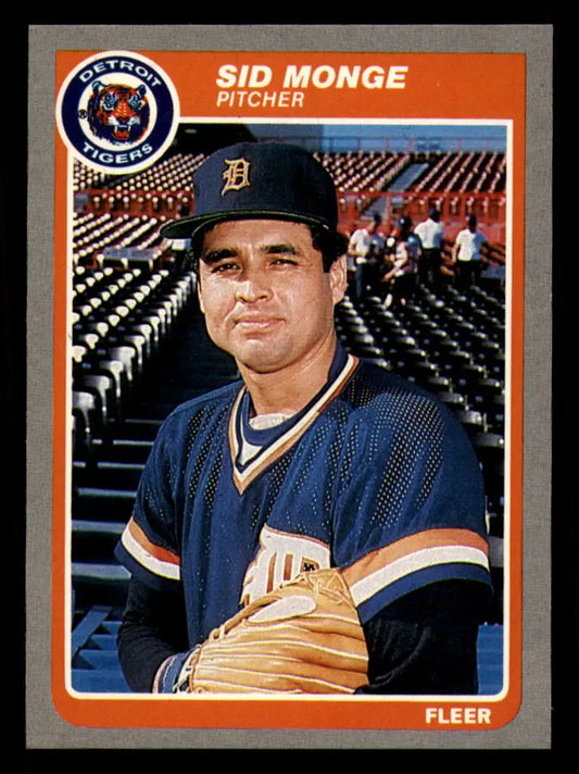 1985 Fleer #17 Sid Monge EX Excellent Detroit Tigers Baseball Card - Baseball Card Single