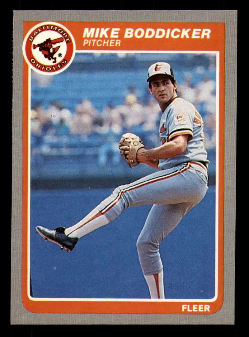1985 Fleer #170 Mike Boddicker EX Excellent Baltimore Orioles Baseball Card - Baseball Card Single