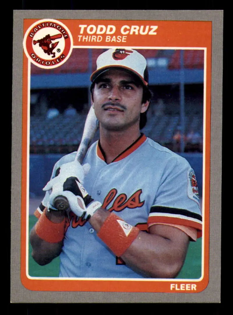 1985 Fleer #172 Todd Cruz EX Excellent Baltimore Orioles Baseball Card - Baseball Card Single