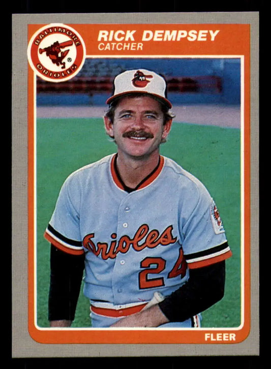 1985 Fleer #175 Rick Dempsey EX Excellent Baltimore Orioles Baseball Card - Baseball Card Single