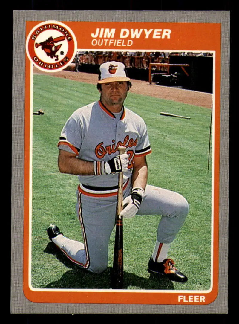 1985 Fleer #176 Jim Dwyer EX Excellent Baltimore Orioles Baseball Card - Baseball Card Single