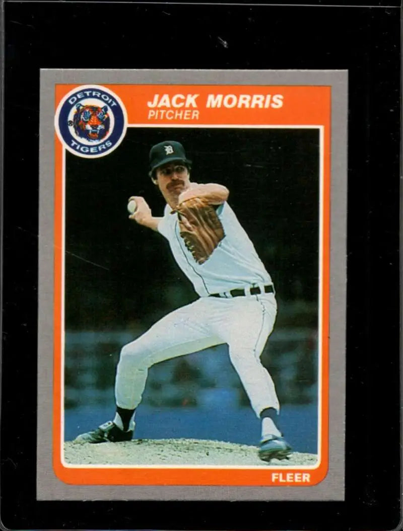 1985 Fleer #18 Jack Morris EX Excellent Detroit Tigers Baseball Card - Baseball Card Single