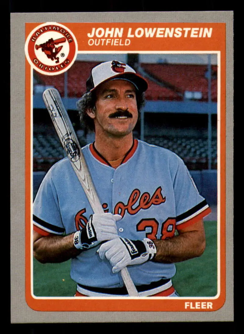 1985 Fleer #180 John Lowenstein EX Excellent Baltimore Orioles Baseball Card - Baseball Card Single