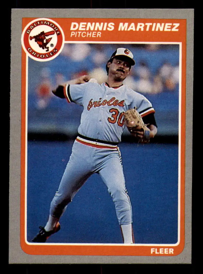 1985 Fleer #181 Dennis Martinez EX Excellent Baltimore Orioles Baseball Card - Baseball Card Single