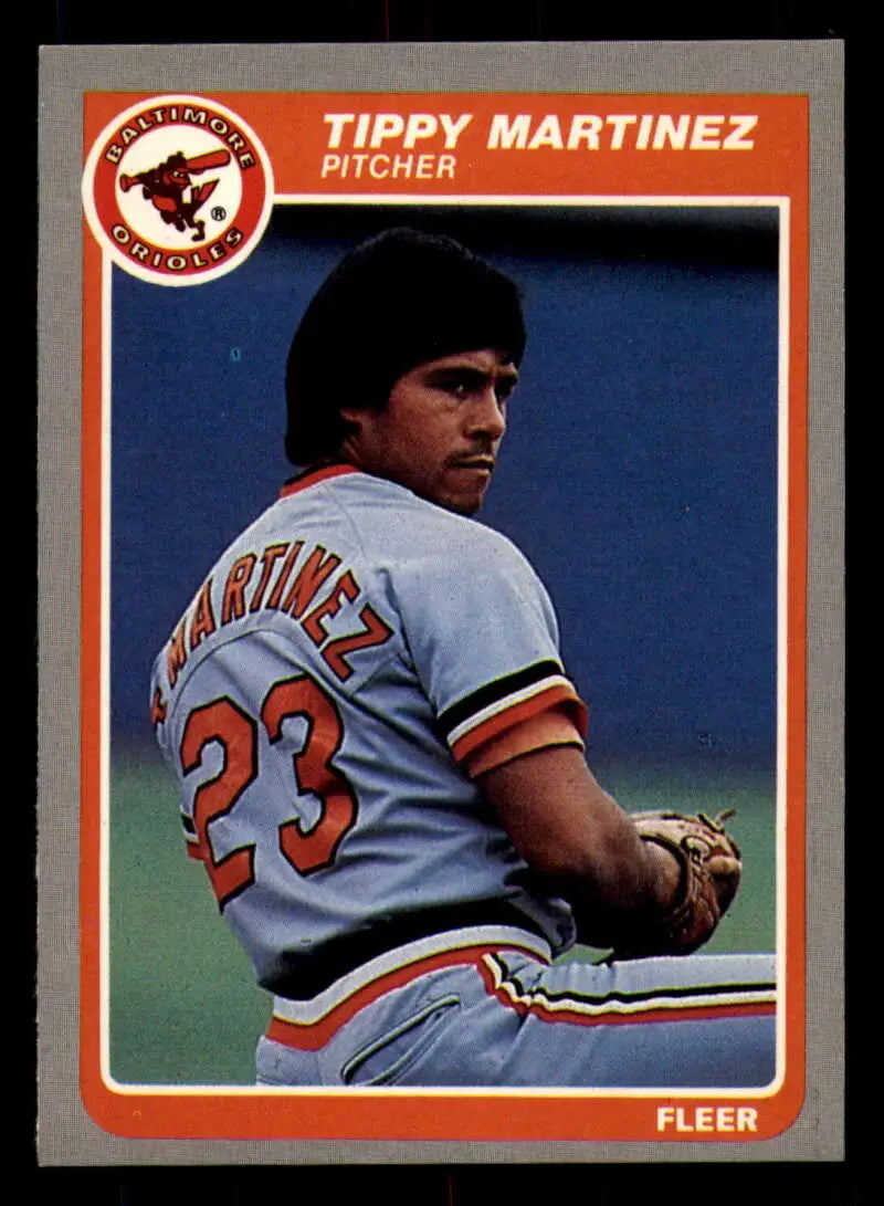 1985 Fleer #182 Tippy Martinez EX Excellent Baltimore Orioles Baseball Card - Baseball Card Single