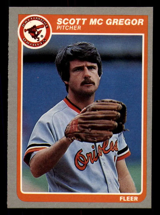 1985 Fleer #183 Scott Mcgregor EX Excellent Baltimore Orioles Baseball Card - Baseball Card Single