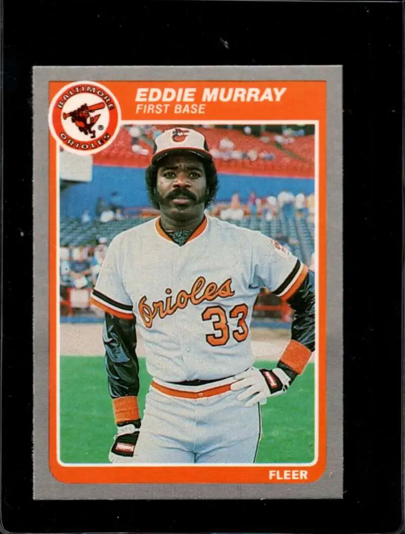1985 Fleer #184 Eddie Murray EX Excellent Baltimore Orioles Baseball Card - Baseball Card Single