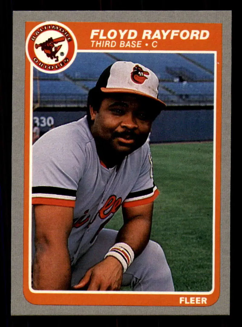 1985 Fleer #186 Floyd Rayford EX Excellent Baltimore Orioles Baseball Card - Baseball Card Single