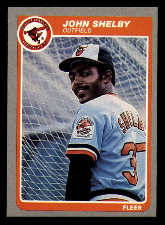 1985 Fleer #190 John Shelby EX Excellent Baltimore Orioles Baseball Card - Baseball Card Single
