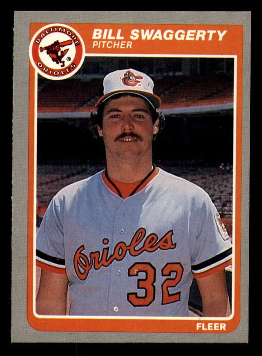 1985 Fleer #193 Bill Swaggerty EX Excellent Baltimore Orioles Baseball Card - Baseball Card Single