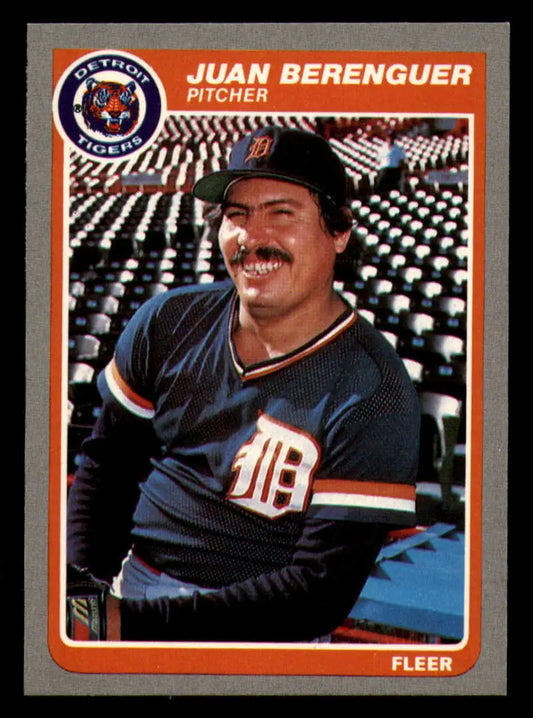 1985 Fleer #2 Juan Berenguer EX Excellent Detroit Tigers Baseball Card - Baseball Card Single