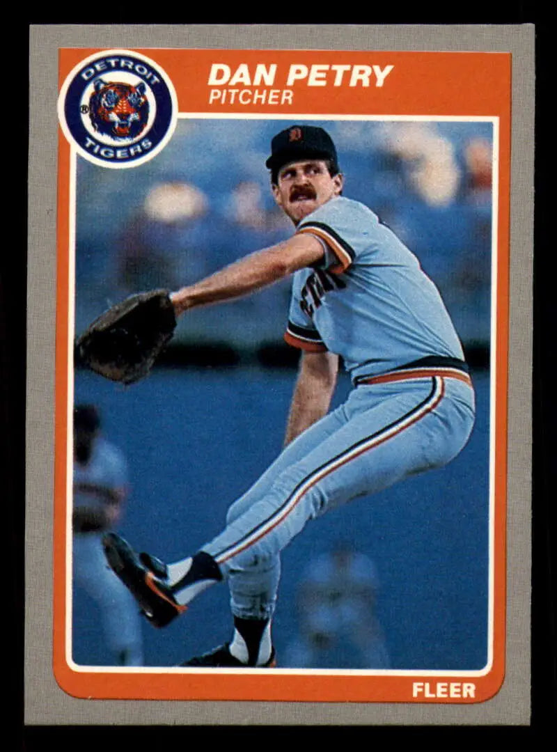 1985 Fleer #20 Dan Petry EX Excellent Detroit Tigers Baseball Card - Baseball Card Single
