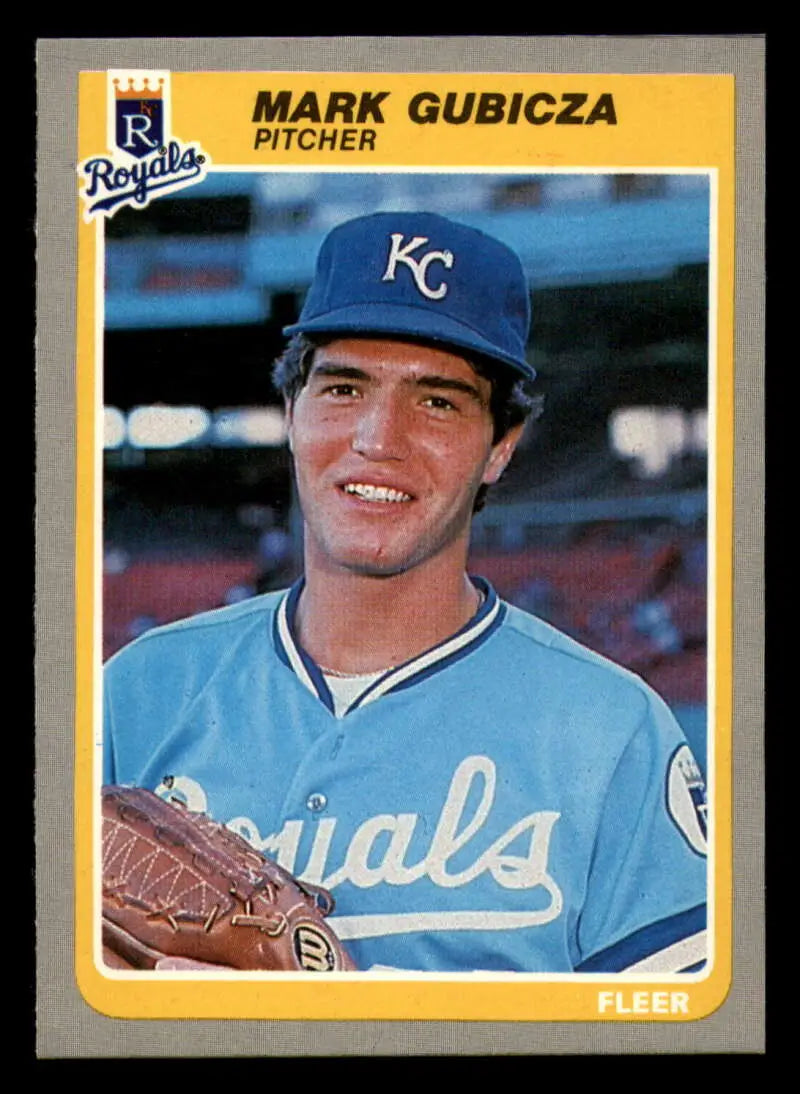 1985 Fleer #201 Mark Gubicza EX Excellent RC Rookie Kansas City Royals Baseball Card - Baseball Card Single