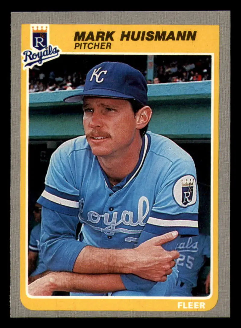 1985 Fleer #203 Mark Huismann EX Excellent Kansas City Royals Baseball Card - Baseball Card Single