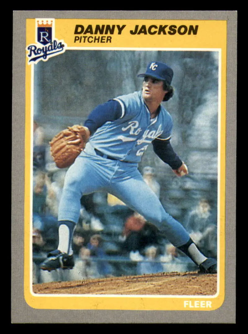 1985 Fleer #205 Danny Jackson EX Excellent Kansas City Royals Baseball Card - Baseball Card Single