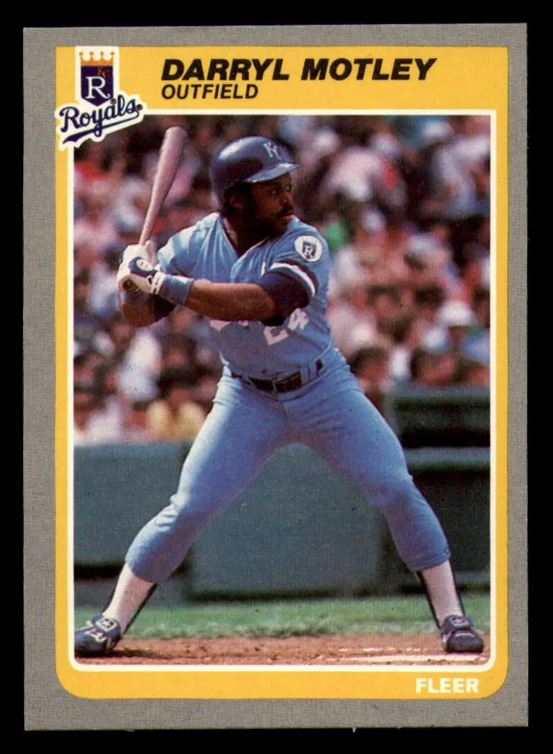 1985 Fleer #208 Darryl Motley EX Excellent Kansas City Royals Baseball Card - Baseball Card Single