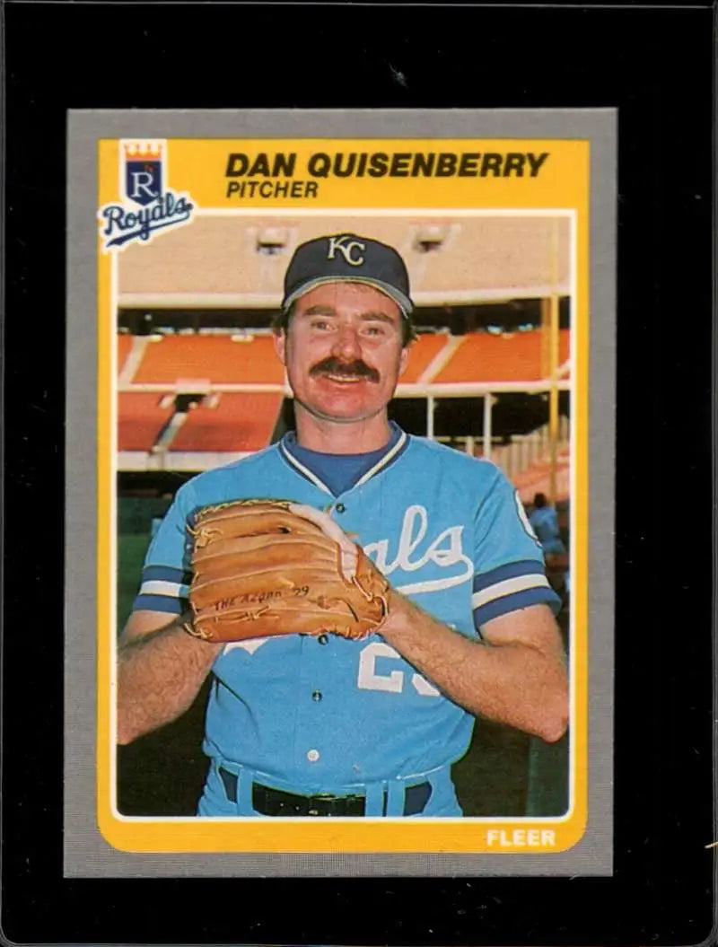 1985 Fleer #211 Dan Quisenberry EX Excellent Kansas City Royals Baseball Card - Baseball Card Single