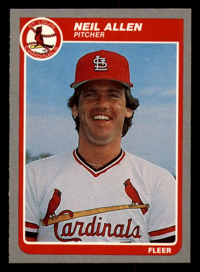 1985 Fleer #219 Neil Allen EX Excellent St. Louis Cardinals Baseball Card - Baseball Card Single