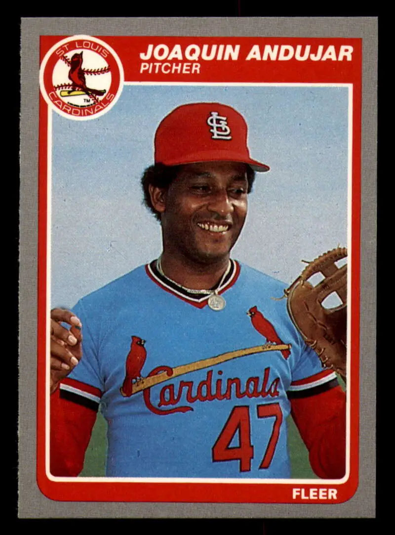1985 Fleer #220 Joaquin Andujar EX Excellent St. Louis Cardinals Baseball Card - Baseball Card Single