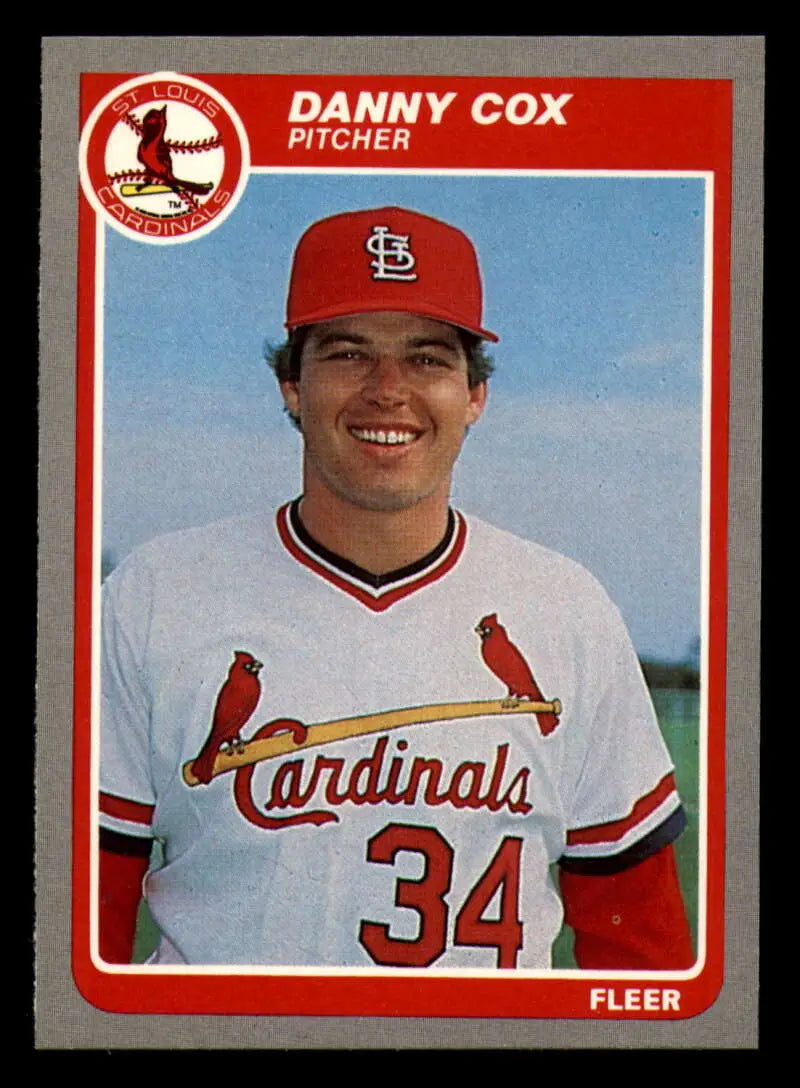 1985 Fleer #222 Danny Cox EX Excellent St. Louis Cardinals Baseball Card