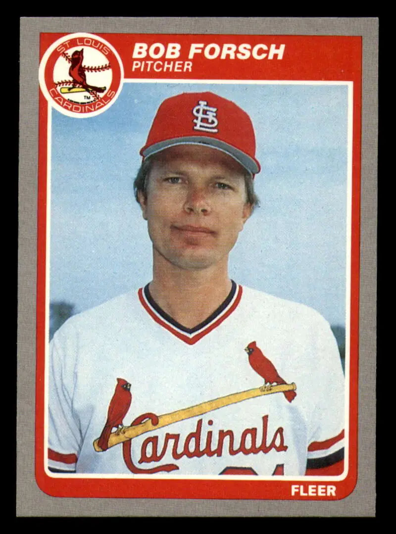 1985 Fleer #223 Bob Forsch EX Excellent St. Louis Cardinals Baseball Card - Baseball Card Single