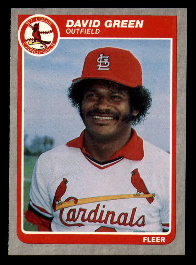 1985 Fleer #224 David Green EX Excellent St. Louis Cardinals Baseball Card - Baseball Card Single