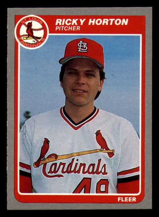 1985 Fleer #227 Ricky Horton EX Excellent RC Rookie St. Louis Cardinals Baseball Card - Baseball Card Single