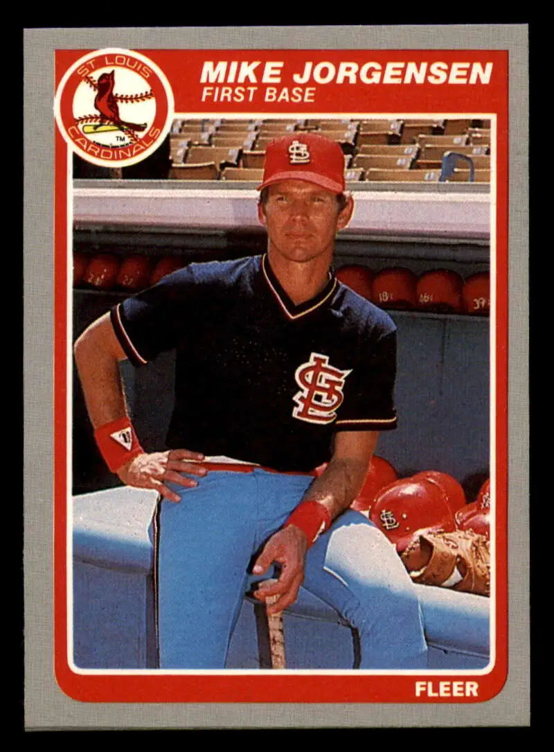 1985 Fleer #229 Mike Jorgensen EX Excellent St. Louis Cardinals Baseball Card - Baseball Card Single