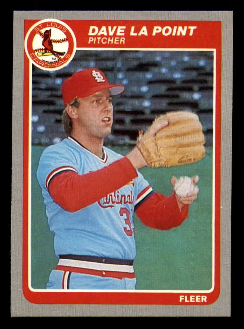 1985 Fleer #233 Dave LaPoint EX Excellent St. Louis Cardinals Baseball Card - Baseball Card Single