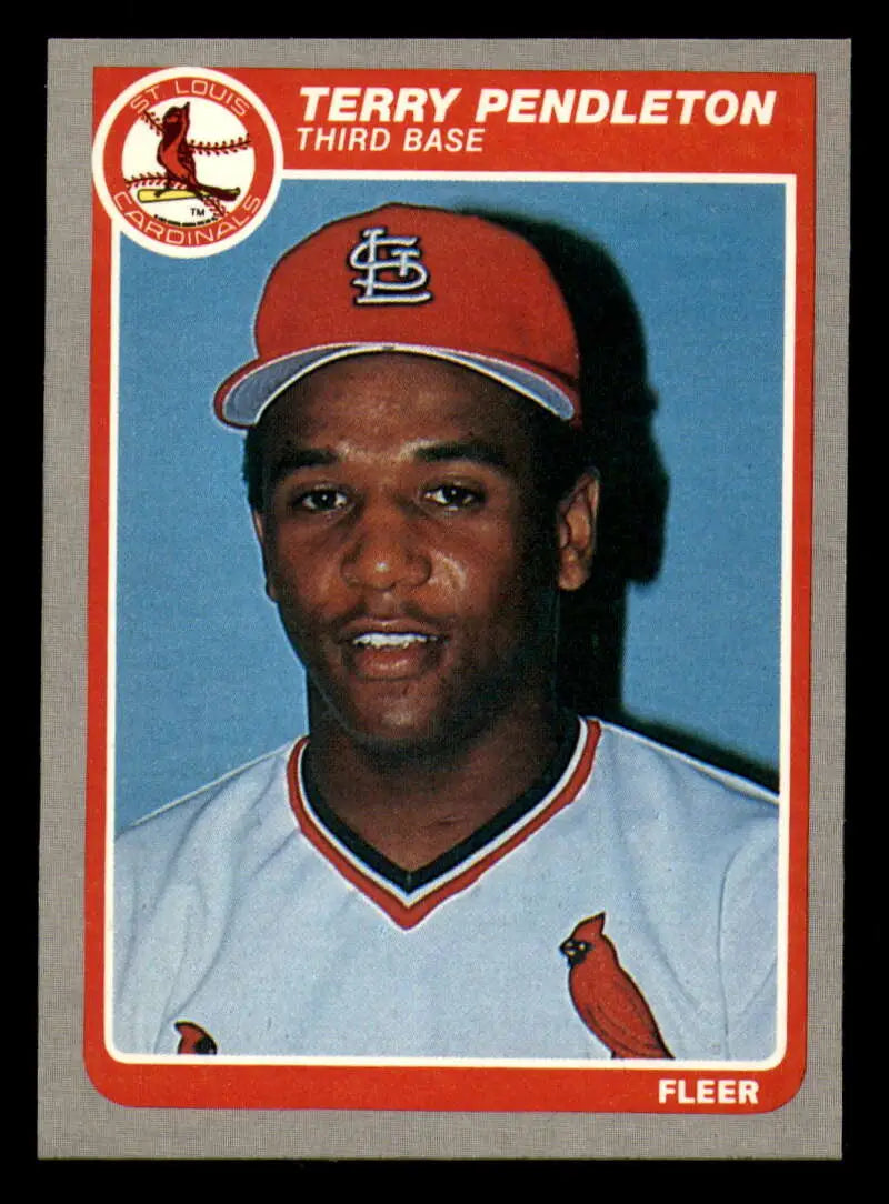 1985 Fleer #236 Terry Pendleton EX Excellent RC Rookie St. Louis Cardinals Baseball Card - Baseball Card Single