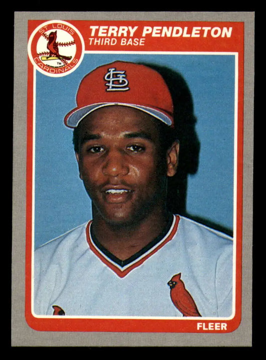 1985 Fleer #236 Terry Pendleton EX Excellent RC Rookie St. Louis Cardinals Baseball Card - Baseball Card Single