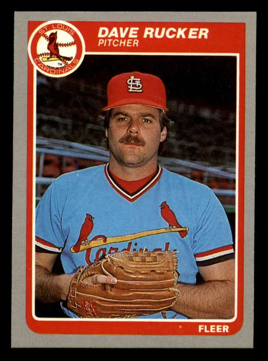 1985 Fleer #238 Dave Rucker EX Excellent St. Louis Cardinals Baseball Card - Baseball Card Single