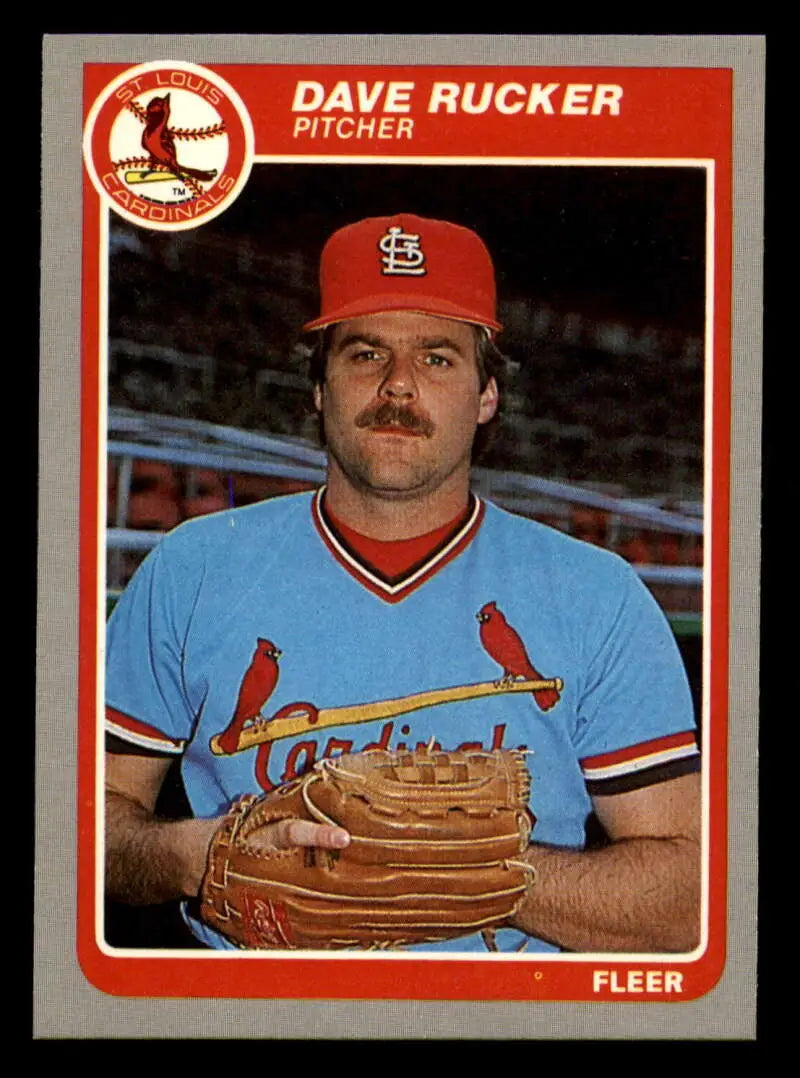 1985 Fleer #238 Dave Rucker EX Excellent St. Louis Cardinals Baseball Card - Baseball Card Single