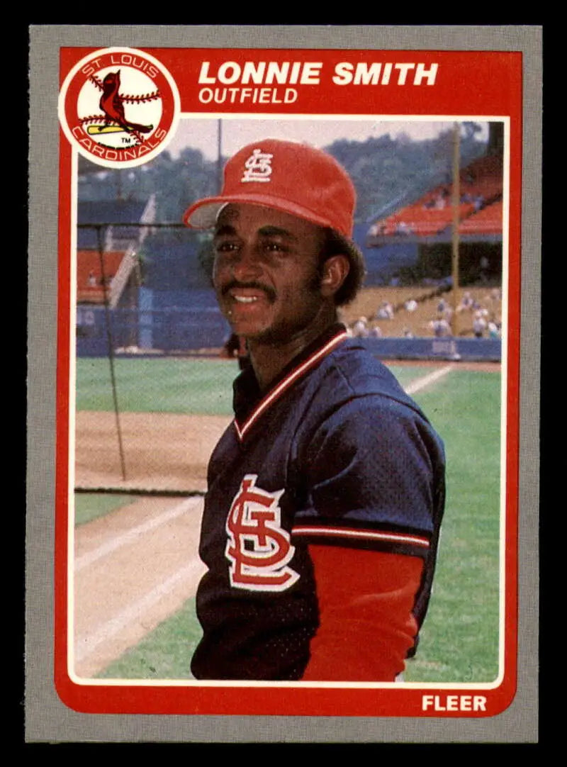 1985 Fleer #239 Lonnie Smith EX Excellent St. Louis Cardinals Baseball Card - Baseball Card Single