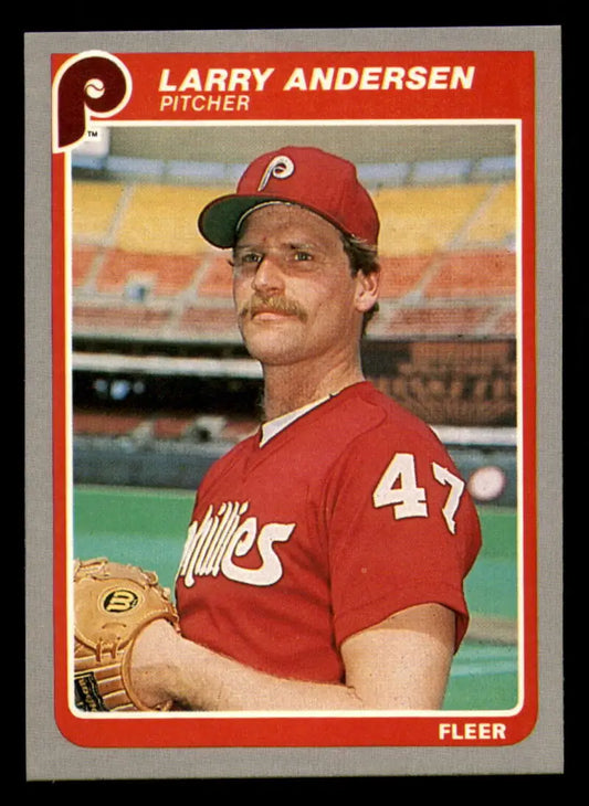 1985 Fleer #244 Larry Andersen EX Excellent Philadelphia Phillies Baseball Card - Baseball Card Single