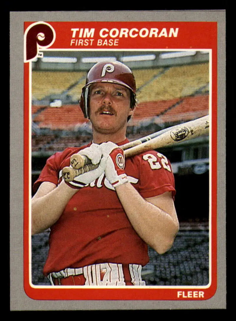 1985 Fleer #247 Tim Corcoran EX Excellent Philadelphia Phillies Baseball Card
