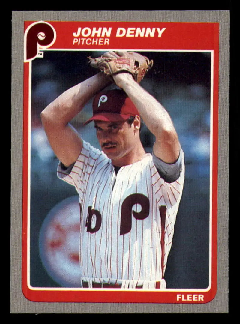 1985 Fleer #249 John Denny EX Excellent Philadelphia Phillies Baseball Card - Baseball Card Single