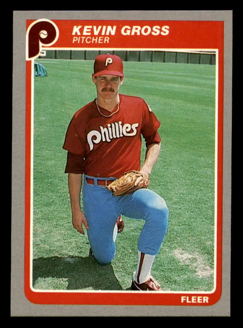 1985 Fleer #252 Kevin Gross EX Excellent Philadelphia Phillies Baseball Card - Baseball Card Single