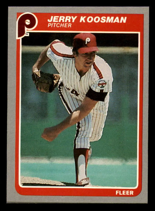 1985 Fleer #256 Jerry Koosman EX Excellent Philadelphia Phillies Baseball Card - Baseball Card Single
