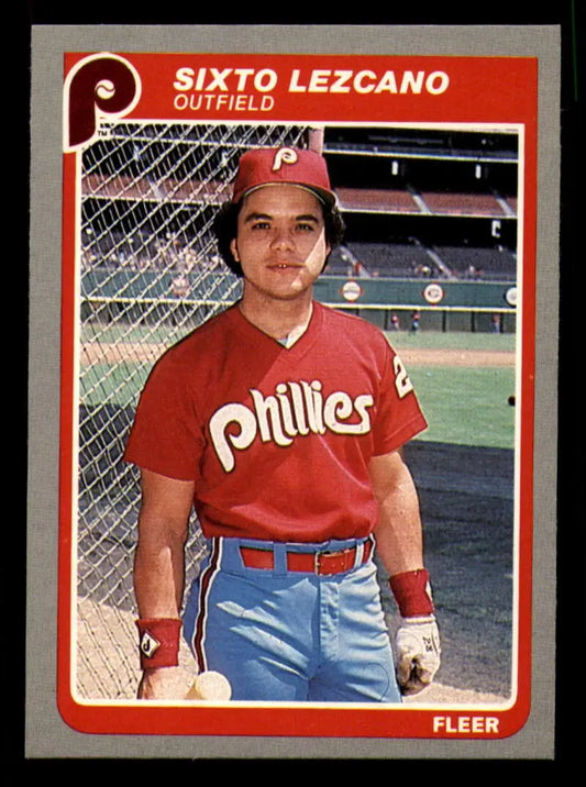 1985 Fleer #258 Sixto Lezcano EX Excellent Philadelphia Phillies Baseball Card - Baseball Card Single
