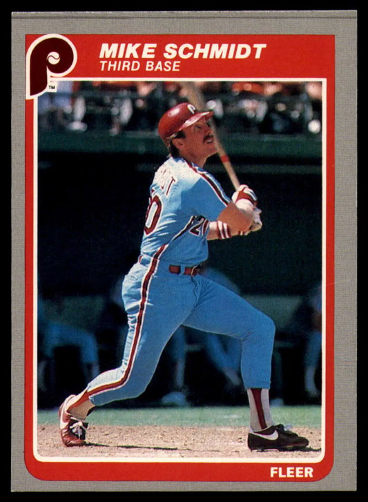 1985 Fleer #265 Mike Schmidt EX Excellent Philadelphia Phillies Baseball Card - Baseball Card Single