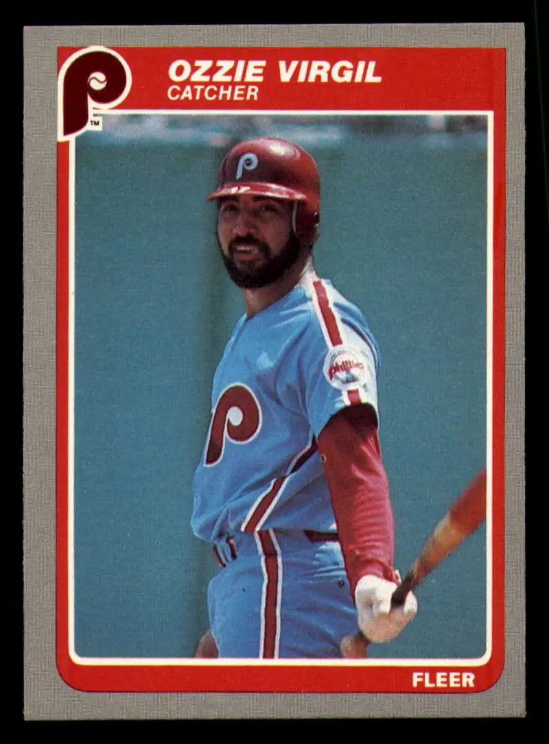 1985 Fleer #267 Ozzie Virgil EX Excellent Philadelphia Phillies Baseball Card - Baseball Card Single