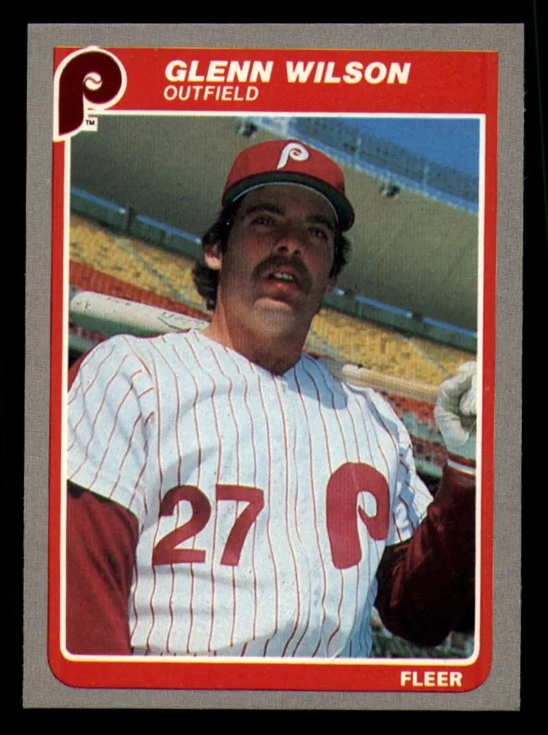1985 Fleer #268 Glenn Wilson EX Excellent Philadelphia Phillies Baseball Card - Baseball Card Single