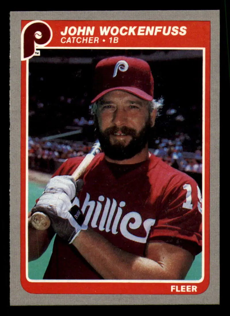 1985 Fleer #269 John Wockenfuss EX Excellent Philadelphia Phillies Baseball Card - Baseball Card Single