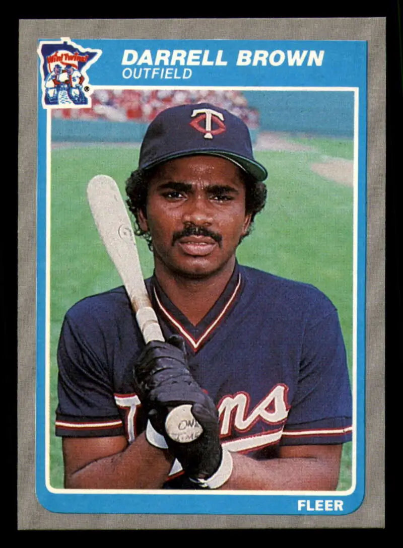 1985 Fleer #270 Darrell Brown EX Excellent Minnesota Twins Baseball Card - Baseball Card Single