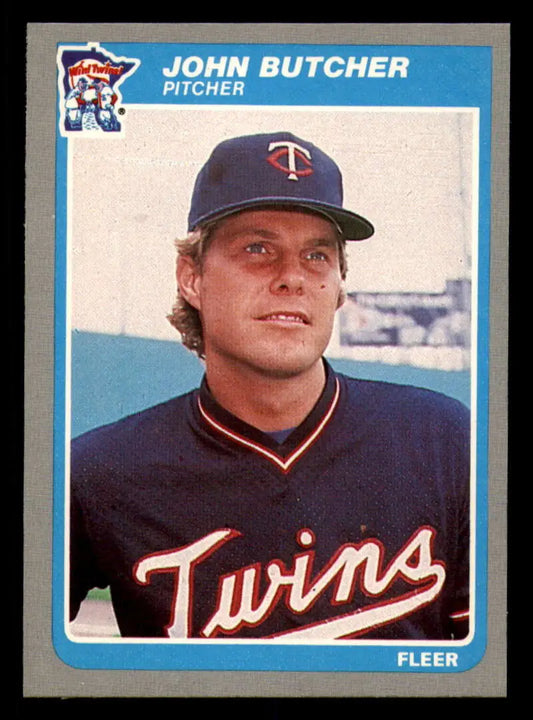 1985 Fleer #273 John Butcher EX Excellent Minnesota Twins Baseball Card - Baseball Card Single