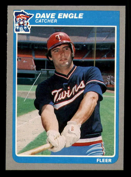 1985 Fleer #276 Dave Engle EX Excellent Minnesota Twins Baseball Card - Baseball Card Single